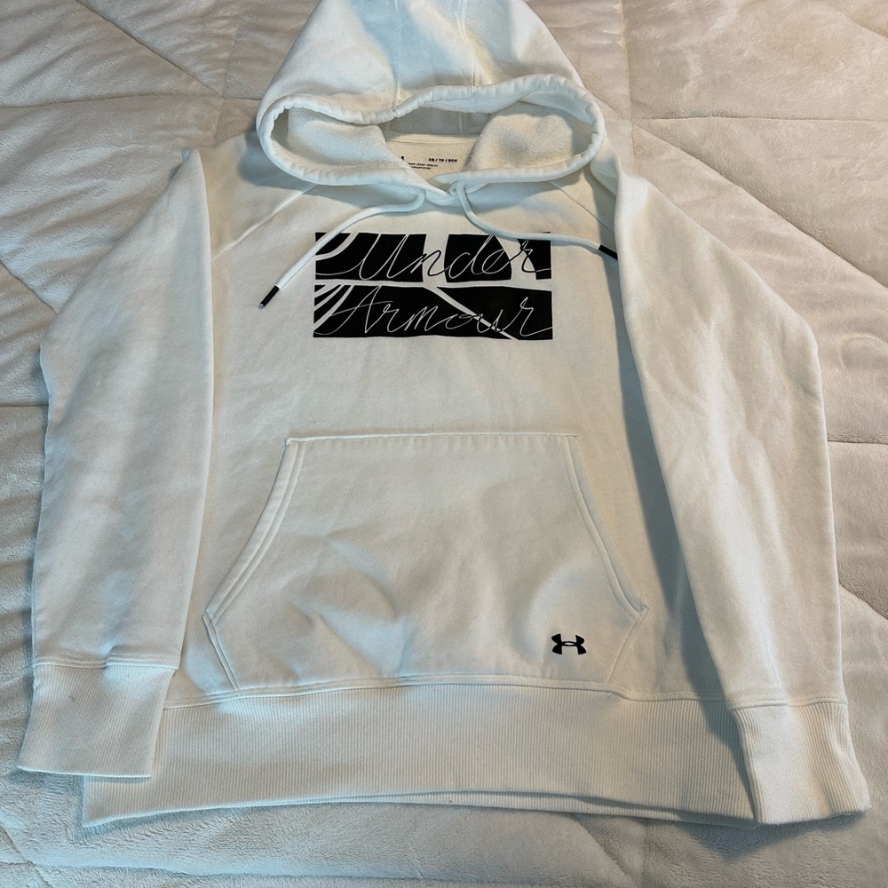 Under Armour White Hoodie with Logo
